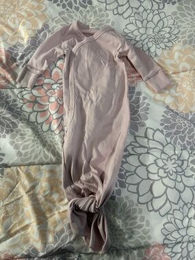 Colored Organics Soft Pink Infant Knotted Gown 0-3 Months